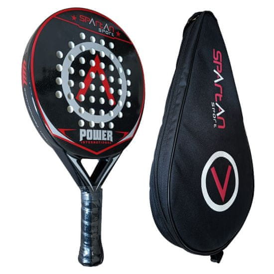 shumee Komplet loparjev Padel Prevleka za loparje Solid Durable SPARTAN Black