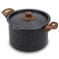 shumee NATURE granitni lonec s cedilom, funkcija cedila, 22 cm, 5 l