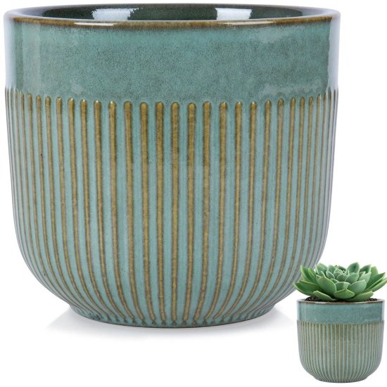shumee Cvetlični lonec iz zelenega porcelana 14 cm