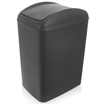 shumee Plastični koš za smeti siv 40 l