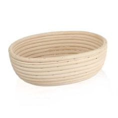 shumee Košara iz ratana za vzhajanje testa za kruh 1kg 24x18,5x9 cm