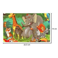 WOWO Puzzle Jungle Fairy Tale za otroke - Puzzle Jungle Fairy Tale za otroke, 60 kosov v pločevinki