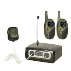 WOWO Walkie-talkie kratkovalovni set s centralo za otroke kaki