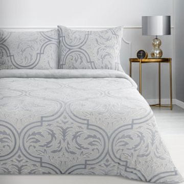 shumee POSTELJNINA FLANO 5 200 X 220 CM SREBRNA