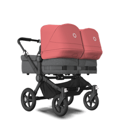 Bugaboo  Donkey 5 Twin Black/Grey MelangeSunrise Red