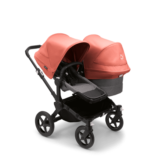 Bugaboo  Donkey 5 Duo Black/Grey MelangeSunrise Red