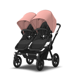 Bugaboo  Donkey 5 Twin Black/Midnight BlackMorning Pink