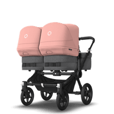 Bugaboo  Donkey 5 Twin Black/Grey MelangeMorning Pink