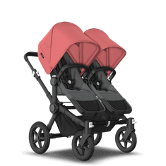 Bugaboo  Donkey 5 Twin Black/Grey MelangeSunrise Red