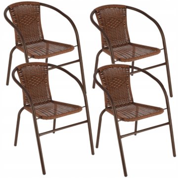 shumee 4 x VRTNI STOL balkon za balkonsko teraso TECHNORATTAN fotelj BISTRO