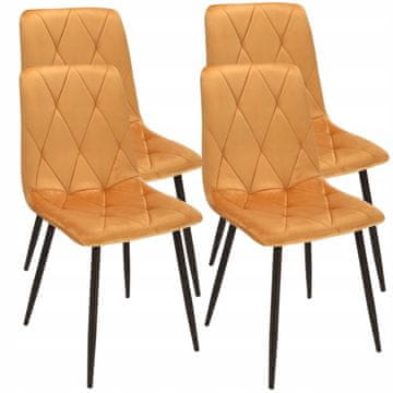shumee 4 x OBLAZEN STOL prešit ŽAMET modern