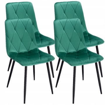 shumee 4 x OBLAZEN STOL prešit ŽAMET modern