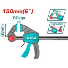 Total Hitra mizarska spona 150mm/IND (THT1340601)