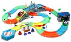 Alltoys Spremenljiva proga, ki se sveti v temi 220 delov + avto z LED lučmi