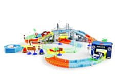 Alltoys Spremenljiva proga, ki se sveti v temi 220 delov + avto z LED lučmi