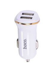 Hoco Avtopolnilec Z1 adapter 2,4A - 2xUSB - bel