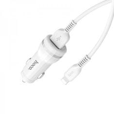 Hoco Avtopolnilec Z27, 2,4 A s kablom 1m Lightning iPhone - bel