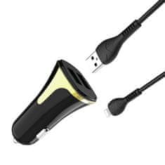 Hoco Avtopolnilec Z31 18W 3.0 QC s kablom 1m Type C - črno zlat