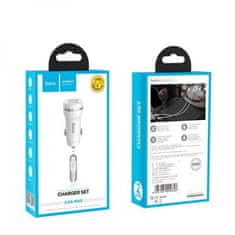 Hoco Avtopolnilec Z27, 2,4 A s kablom 1m Lightning iPhone - bel