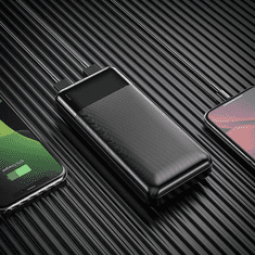 Hoco Prenosna baterija J72A powerbank 20000 mAh 2x USB za Samsung - črn