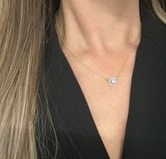 Elegantna pozlačena ogrlica s kristali Ray 32334.G