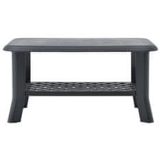 Vidaxl Klubska mizica antracitna 90x60x46 cm plastika