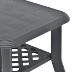 Vidaxl Klubska mizica antracitna 90x60x46 cm plastika
