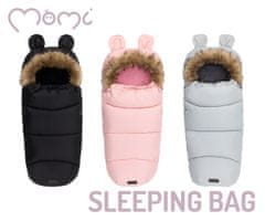 SLEEPING BAG spalna vreča, izolacijska, vodoodporna, zaščitna, univerzalna oblika, snemljivo krzno, zadrga, luknje za pas, 95x45cm, siva