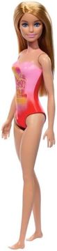 Mattel Mattel Barbie: Plaža - Lutka z blond lasmi v roza kopalkah z motivom palme (HPV19)