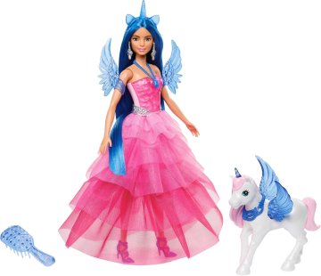 Mattel Mattel Barbie: 65 Navdihujočih Zgodb - Lutka in samorog A Touch of Magic (HRR16)