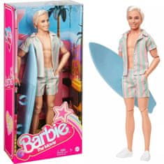 Mattel Mattel Barbie - Ken lutka v pastelnem črtastem plažnem kompletu (HPJ97)