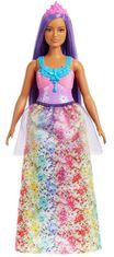 Mattel Mattel Barbie - Princesa z bujnimi lasmi vijolične barve (HGR17)