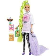 Mattel Mattel Barbie Extra - Neonski zeleni lasje (HDJ44)