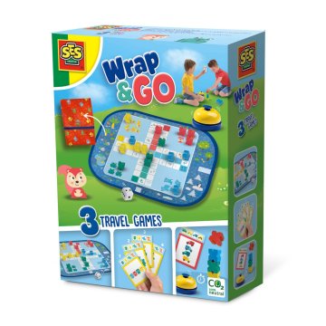 SES Potovanje z igrami Wrap&Go - Ludo - Kvartet - Hitri bloki