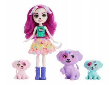 Enchantimals Mattel Enchantimals: Glavna ulica City Tails - Družina dalmatincev Dessa (HKN14)