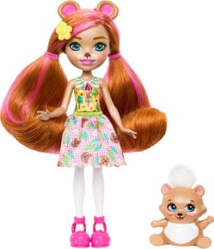 Enchantimals Mattel Enchantimals Mini Lutka - Biloxi Medved & Trail (HTP81)