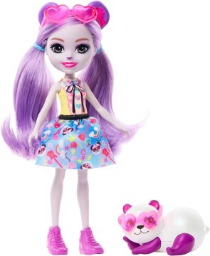 Enchantimals Mattel Enchantimals: Glamurozna zabava - Lutka Pemma Panda & Clamber (HNT58)