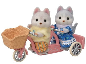 Sylvanian Families Set Tandem Kolesa Husky Brata in Sestre