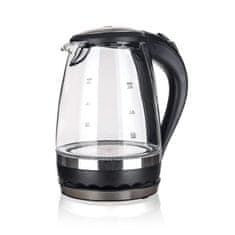 ACTIVER Električni čajnik SHADY 1,5l steklo/črna LED 1850-2200W