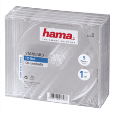 Hama CD BOX nadomestno ohišje, 5 kosov/paket, prozorno