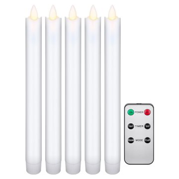 Goobay LED bela palčna sveča 2.1x24cm set 5