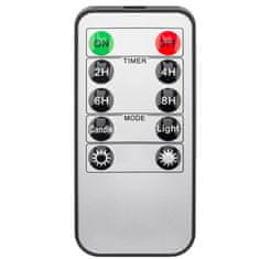 Goobay LED bela zunanja baterijska sveča 7.1x10/12.5/15cm set 3
