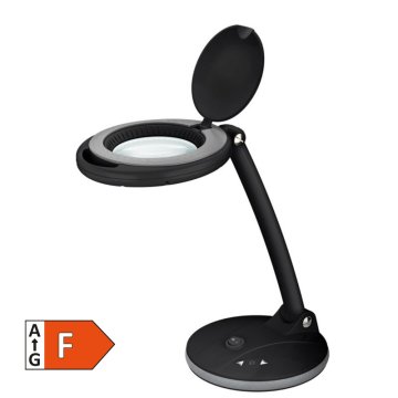 Goobay povečevalna 1,75x 6W 80-450lm LED črna delovna namizna svetilka