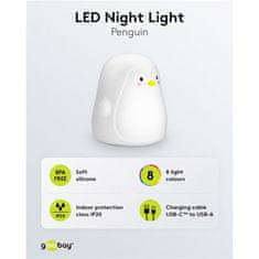 Goobay RGB LED "Pingvin" baterijska namizna nočna lučka