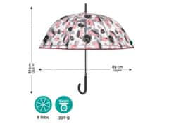 Perletti Ženski prozoren dežnik z motivom listov Perletti, 61 cm, 26390