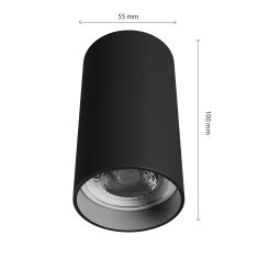 Spectrum točkovna svetilka CHLOE 230V 1xGU10 IP20 55x100mm črna
