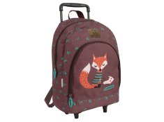 Perletti Otroški nahrbtnik na kolesih Perletti Green, Fox &amp; Hedgehog 14403