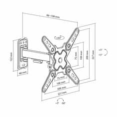 S-box stenski nosilec za monitor LCD-221-2 črn