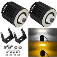 shumee Laserski LED žarometi + obroč za motorno kolo, skuter, štirikolesnik, ATV 2 kosa