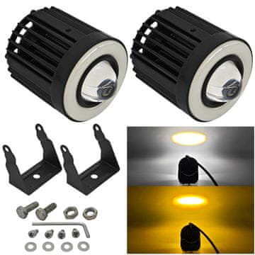 shumee Laserski LED žarometi + obroč za motorno kolo, skuter, štirikolesnik, ATV 2 kosa